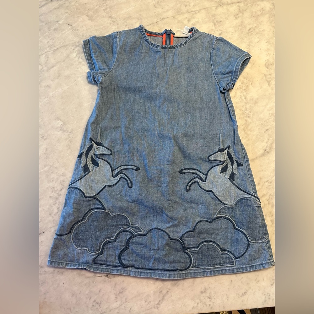 Mini Boden Denim Dress, Size 5-6